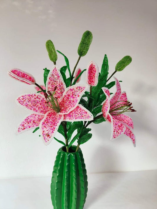 artificial lilly lilly flower Artificial Flowers Lilly french beaded flowers